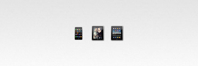 iPhone, iPod и iPad иконки - исходник PSD