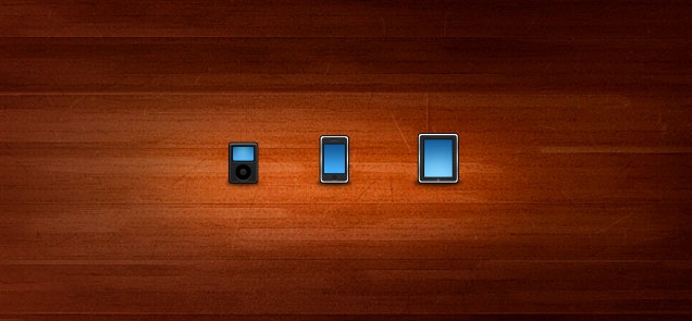 Иконки iPhone, iPod и iPad - исходник PSD
