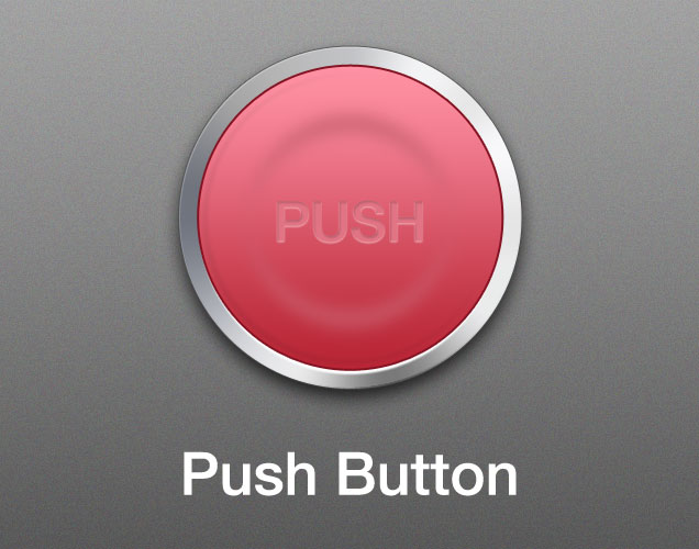Большая кнопка - исходник PSD